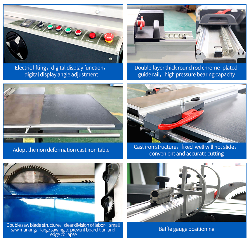 Detalle de sierra de madera de panel