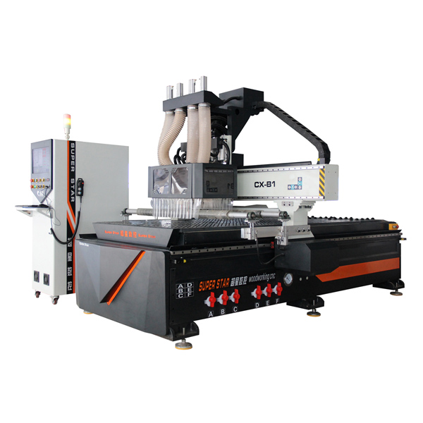 Máquina de corte de madera CNC de múltiples husillos CX-B1 exportado a la India