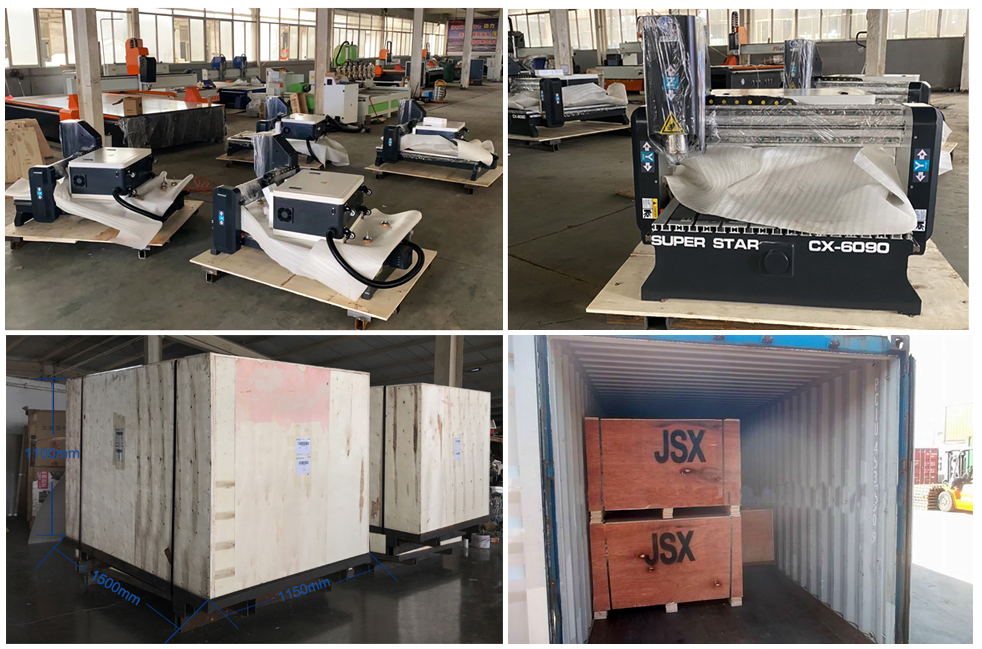 Embalaje de m&aacute;quina CNC de madera peque&ntilde;a 