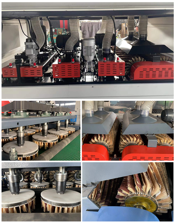 Detalle de la m&aacute;quina de lijado de madera