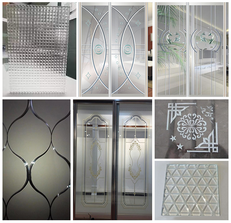 muestra de grabado de vidrio